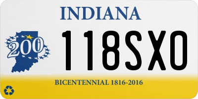 IN license plate 118SXO