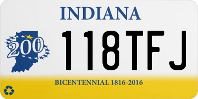 IN license plate 118TFJ