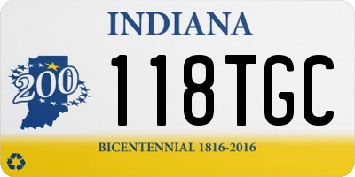 IN license plate 118TGC