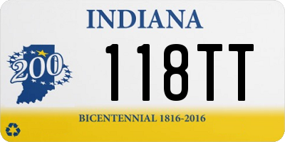 IN license plate 118TT