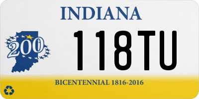 IN license plate 118TU