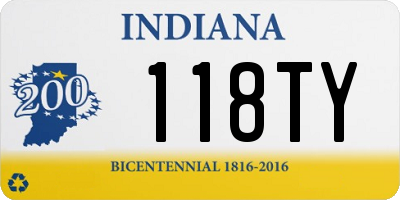 IN license plate 118TY