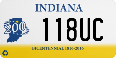 IN license plate 118UC
