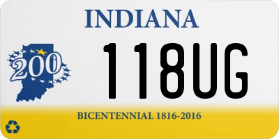 IN license plate 118UG