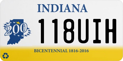 IN license plate 118UIH