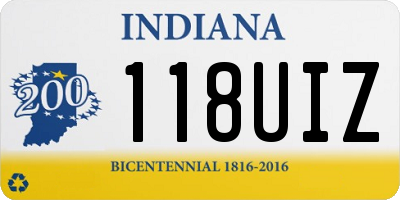 IN license plate 118UIZ