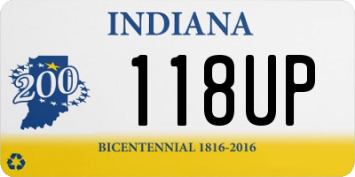 IN license plate 118UP