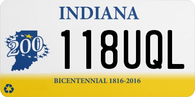 IN license plate 118UQL
