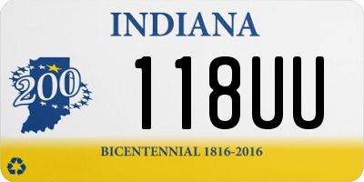 IN license plate 118UU