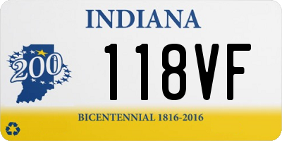 IN license plate 118VF