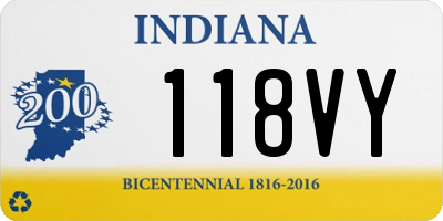 IN license plate 118VY