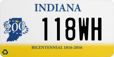 IN license plate 118WH