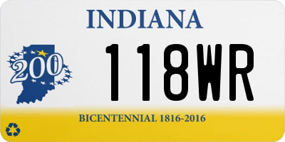 IN license plate 118WR