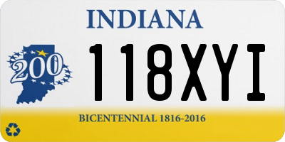 IN license plate 118XYI