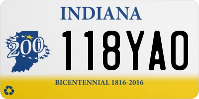 IN license plate 118YAO