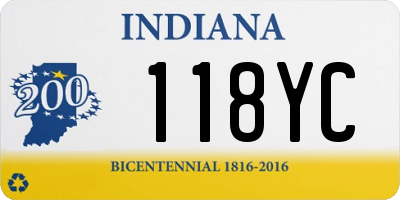 IN license plate 118YC