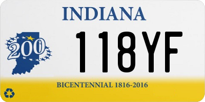 IN license plate 118YF