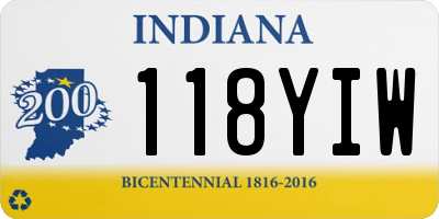 IN license plate 118YIW