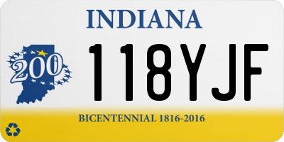 IN license plate 118YJF