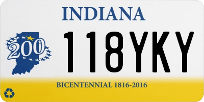 IN license plate 118YKY