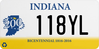 IN license plate 118YL