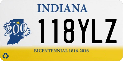 IN license plate 118YLZ
