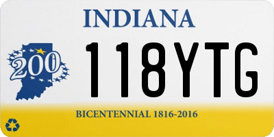 IN license plate 118YTG