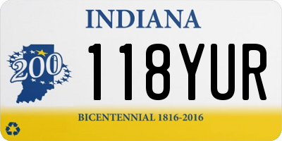 IN license plate 118YUR