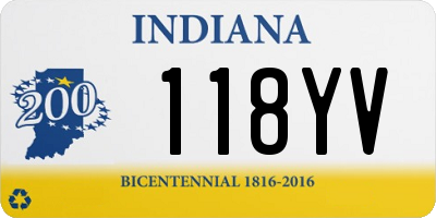 IN license plate 118YV