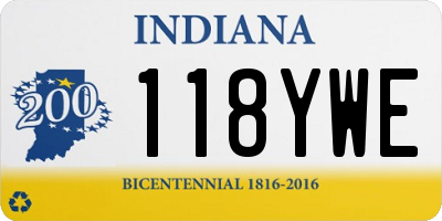IN license plate 118YWE