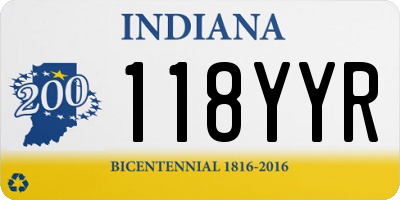 IN license plate 118YYR