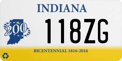 IN license plate 118ZG