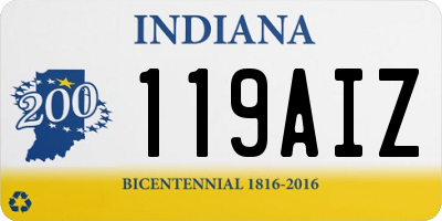 IN license plate 119AIZ