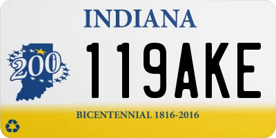 IN license plate 119AKE