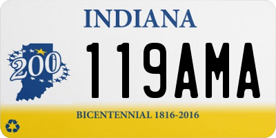 IN license plate 119AMA