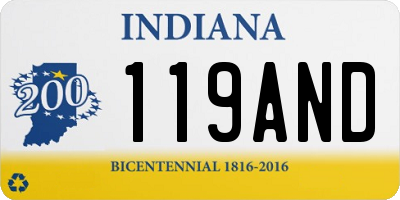 IN license plate 119AND