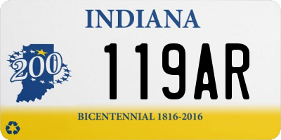 IN license plate 119AR