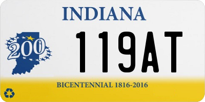 IN license plate 119AT