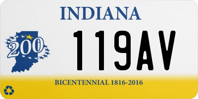 IN license plate 119AV