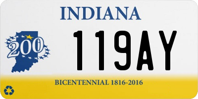 IN license plate 119AY