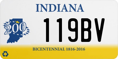 IN license plate 119BV