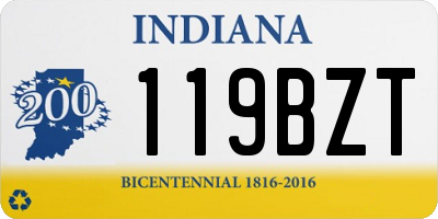 IN license plate 119BZT