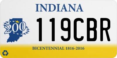 IN license plate 119CBR