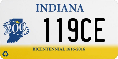 IN license plate 119CE