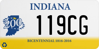 IN license plate 119CG