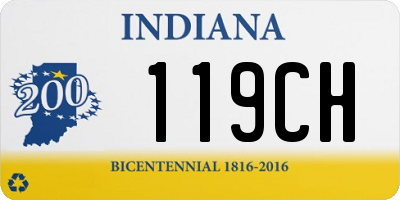 IN license plate 119CH