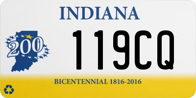 IN license plate 119CQ