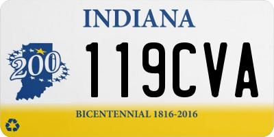 IN license plate 119CVA