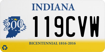 IN license plate 119CVW