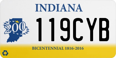 IN license plate 119CYB